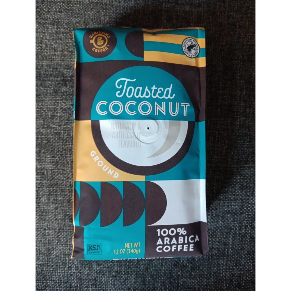 Ground Coffee Barrisimo Toasted Coconut Arabica 12 Oz Light Roast